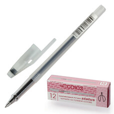 Ручка гелевая СОЮЗ "Status", корпус тонированный, узел 0,7 мм, линия письма 0,4 мм, черная, РГ 133-02