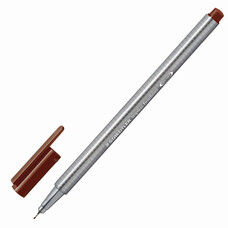 Ручка капиллярная STAEDTLER "Triplus Fineliner", трехгранная, толщина письма 0,3 мм, коричневая, 334-76