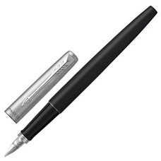 Ручка подарочная перьевая PARKER "Jotter Bond Street Black CT", черный копус, хромированные детали, синяя, 2030947
