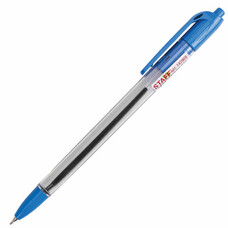 Ручка шариковая масляная автоматическая STAFF "EVERYDAY", СИНЯЯ, узел 0,7 мм, линия письма 0,35 мм, 142969