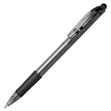 Ручка шариковая масляная автоматическая PENTEL (Япония) "Fine Line", узел 0,7 мм, линия 0,27 мм, черная, BK417-AN