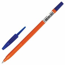 Ручка шариковая масляная STAFF "Flare", корпус оранжевый, узел 1 мм, линия 0,7 мм, синяя, 142679