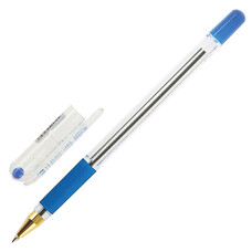 Ручка шариковая масляная MUNHWA "MC Gold", корпус тонированный синий, 0,7мм, линия 0,5мм, синяя, BMC07-02