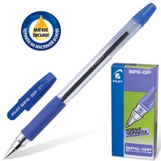 Ручка шариковая масляная PILOT "BPS-GP", корпус прозрачный, узел 0,5 мм, линия 0,25 мм, синяя, BPS-GP-ЕF