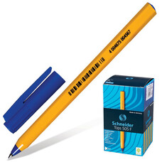 Ручка шариковая SCHNEIDER "Tops 505 F", корпус желтый, узел 0,8 мм, линия 0,4 мм, синяя, 150503