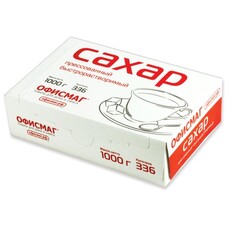 Сахар-рафинад ОФИСМАГ, 1 кг (336 кусочков, размер 12х14х15 мм), картонная упаковка, 620683