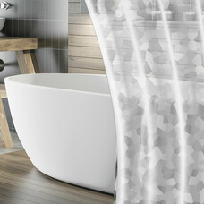 Штора для ванной комнаты CRYSTAL WALL с 3D эффектом водонепроницаемая, 180х180см, LAIMA HOME