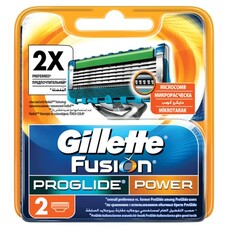 Сменные кассеты для бритья 2 шт., GILLETTE (Жиллет) "Fusion ProGlide Power", для мужчин