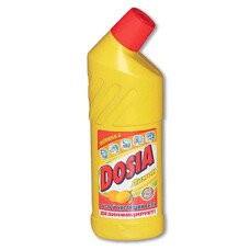 Чистящее средство 750 мл, DOSIA (Дося) "Лимон", для сантехники, дезинфицирующий и отбеливающий эффект, гель