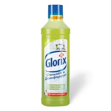 Средство для мытья пола 1 л, GLORIX (Глорикс) "Лимонная Энергия", дезинфицирующее, 8677296