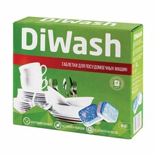 Средство для мытья посуды в посудомоечных машинах 60 шт., DIWASH (Дивош), таблетки