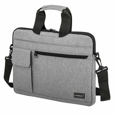 Сумка портфель HEIKKI NOVATION (ХЕЙКИ) с отделением для ноутбука 13-14", светло-серая, 28х38х3 см, 272592