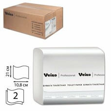 Бумага туалетная VEIRO (Система T3), комплект 30 шт., Comfort, листовая, 250 л, 21х10,8 см, 2-слойная, TV201