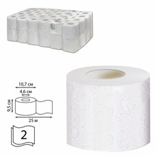 Бумага туалетная 25 м, VEIRO Professional (Система T4), комплект 48 шт., Comfort, 2-слойная, T207