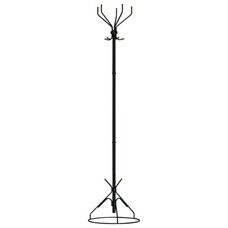 Вешалка-стойка "Ажур-2", 1,77 м, основание 45 см, 5 крючков, металл, чёрная