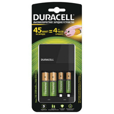 Зарядное устройство DURACELL CEF14 для 4 Ni-Mh аккумуляторов АА или AAA, +2 х AA 2500 mAh, 2 х AAA 850 mAh, заряд 45 минут, 81546730