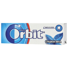 Жевательная резинка ORBIT (Орбит) "Сладкая мята", 10 подушечек, 13,6 г, 50173808