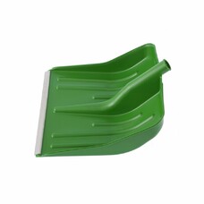 Лопата снеговая зеленая, 400 х 420 мм, без черенка, пластмассовая, алюминиевая окантовка СибрТех [61619]