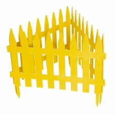 Забор декоративный "Рейка", 28 х 300 см, желтый// Palisad [65000]