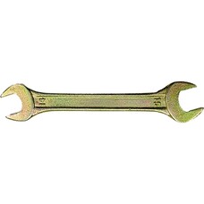 Ключ рожковый, 10 х 11 мм, желтый цинк СибрТех [14304]