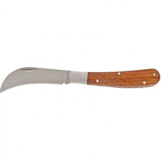 Нож садовый, 170 мм, складной, изогнутое лезвие, деревянная рукоятка Palisad [79001]