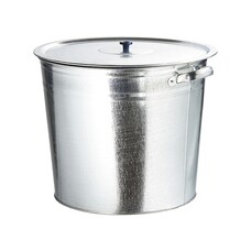 Бак для воды оцинкованный с крышкой (крышка с ручкой) 20 литров, без крана