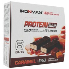 Набор батончиков протеин. Ironman Protein Bar бат. 6x50гр карамель/темная глазурь