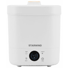 Увлажнитель воздуха ультразвуковой StarWind SHC1415, Верхний залив воды, увлажнение - холодный/теплый пар, 4.0л, белый