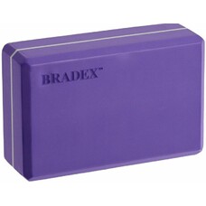Блок для йоги Bradex SF 0409 пеноматериал 52кг/м3 ш.:150мм в.:150мм т.:75мм фиолетовый