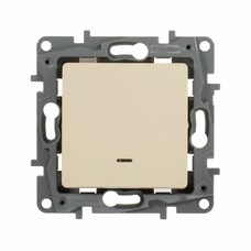 Выключатель Legrand Etika 1-клавишный, с индикацией, установка скрытая, IP20, слоновая кость [672303]