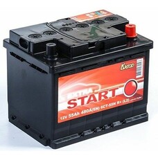 Аккумулятор автомобильный КАТОД EXTRA START 55Ач 480A [6ст-55n r+ (l2)]