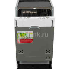 Встраиваемая посудомоечная машина LERAN BDW 45-104, узкая, ширина 44.8см, полновстраиваемая, загрузка 10 комплектов