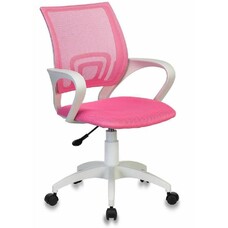 Кресло Бюрократ CH W696, на колесиках, сетка/ткань, розовый [ch w696 pink]