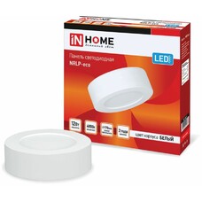 Панель INHOME NRLP-eco, 12Вт, 4000К, рассеиватель опал, белый