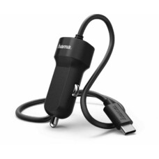 Автомобильное зарядное устройство HAMA H-173618, USB type-C, 3A, черный [00173618]
