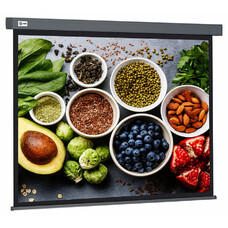 Экран Cactus Wallscreen CS-PSW-150X150-SG, 150х150 см, 1:1, настенно-потолочный серый