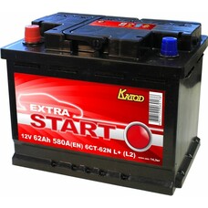 Аккумулятор автомобильный КАТОД EXTRA START Extra Start 62Ач 580A [6ст-62n l+ (l2)]
