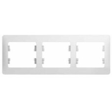 Рамка Schneider Electric Glossa (GSL000103) наклад. 3x гориз.мон. белый