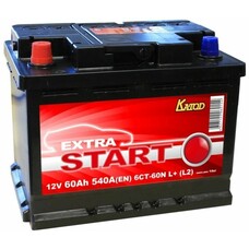 Аккумулятор автомобильный КАТОД EXTRA START Extra Start 60Ач 540A [6ст-60n l+ (l2)]