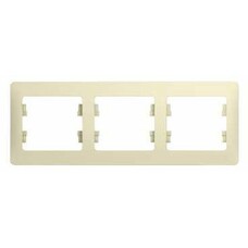 Рамка Schneider Electric Glossa (GSL000203) наклад. 3x гориз.мон. пластик бежевый