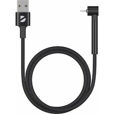 Кабель Deppa Stand, Lightning (m) - USB (m), 1м, в оплетке, 2.4A, черный [72294]