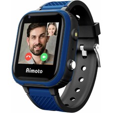 Смарт-часы Кнопка Жизни Aimoto Pro Indigo 4G, 1.44", черный/синий / черный/синий [9500102]