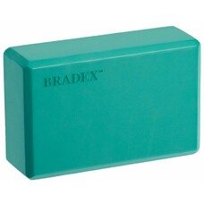 Блок для йоги Bradex SF 0408 пеноматериал 52кг/м3 ш.:150мм в.:230мм т.:75мм бирюзовый
