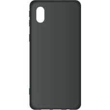 Чехол (клип-кейс) BORASCO Silicone case, для Samsung Galaxy A01 Core, черный (матовый) [39204]