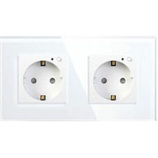 Умная розетка HIPER IoT Outlet W02 Duo EU Wi-Fi белый [hdy-ow02]