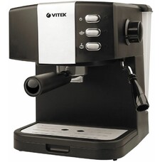 Кофеварка Vitek VT-1523, рожковая, черный / серебристый [1523-vt]