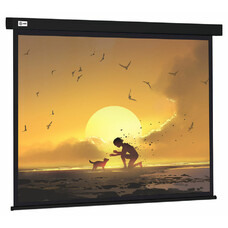 Экран Cactus Wallscreen CS-PSW-150X150-BK, 150х150 см, 1:1, настенно-потолочный черный