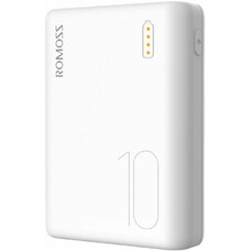 Внешний аккумулятор (Power Bank) Romoss Simple 10, 10000мAч, белый