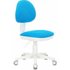 Кресло детское Бюрократ KD-3, на колесиках, ткань, голубой [kd-3/wh/tw-55]