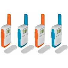 Комплект раций Motorola Talkabout T42 Quad 8кан. до 4км компл.:4шт AAA белый/оранжевый/голубой (MT21